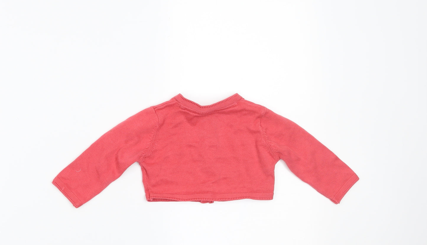 Marks and Spencer Girls Pink   Cardigan Jumper Size 3-6 Months