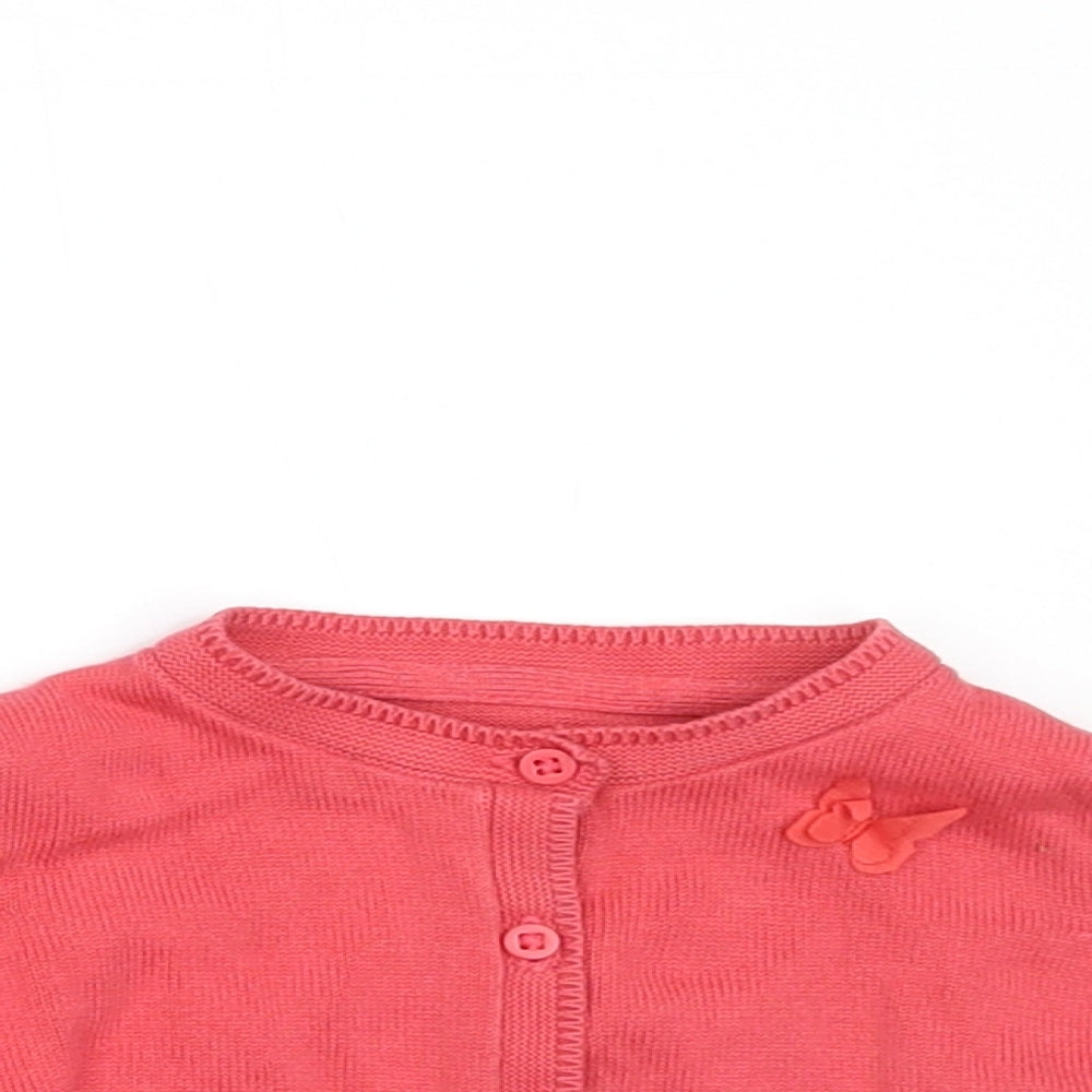 Marks and Spencer Girls Pink   Cardigan Jumper Size 3-6 Months