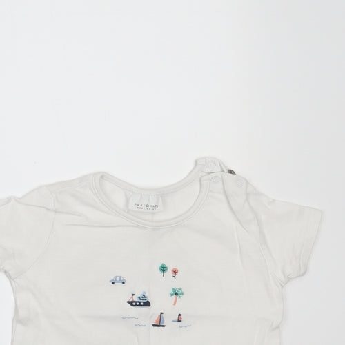 NEXT Boys White Geometric  Basic T-Shirt Size 3-6 Months