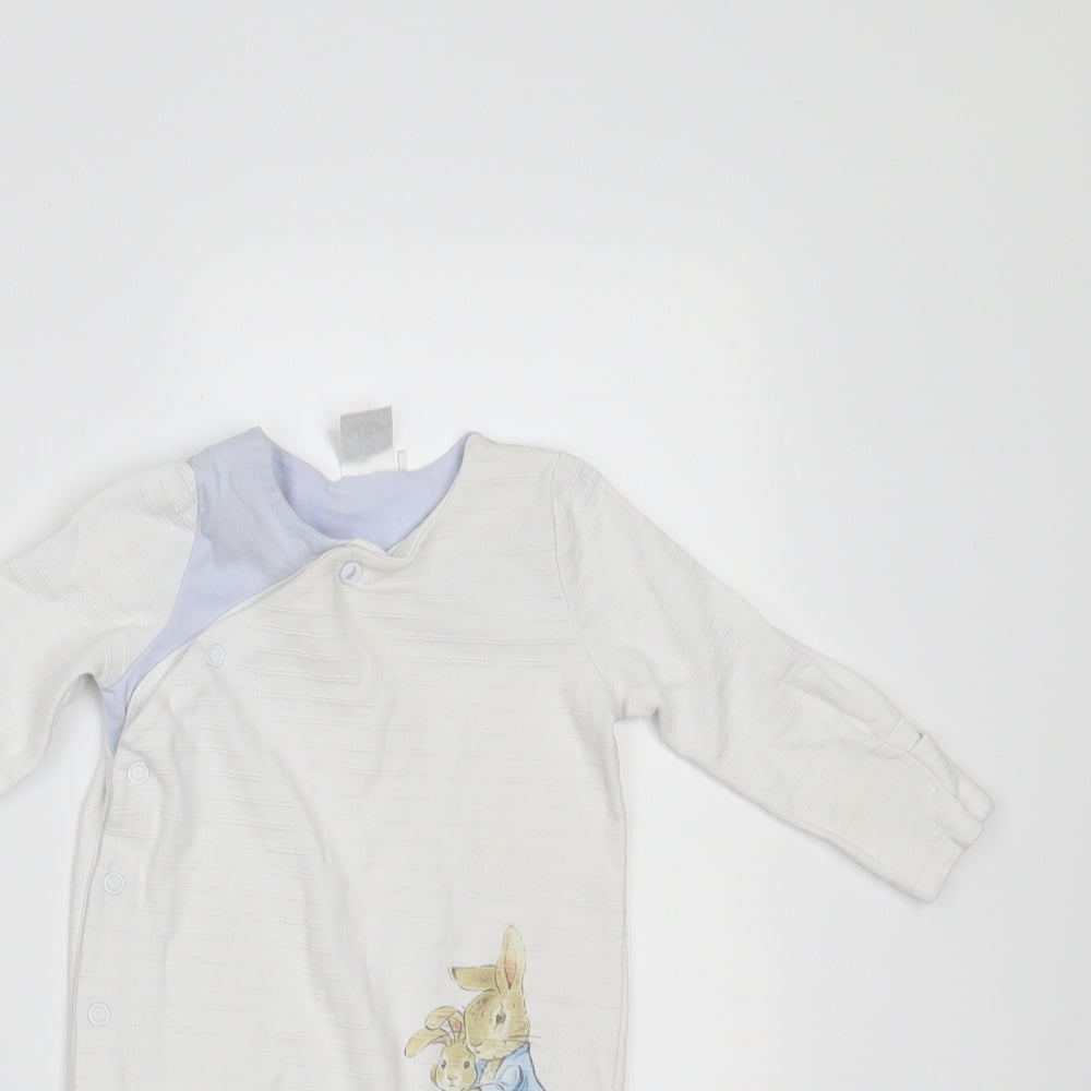 TU Baby White   Babygrow One-Piece Size 3-6 Months  - Peter Rabbit