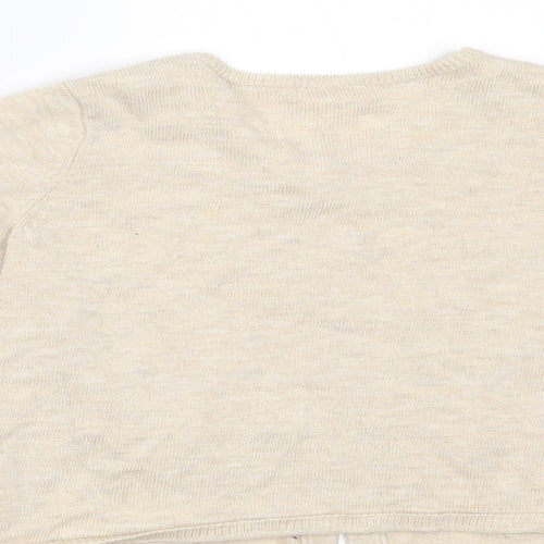 H&M Girls Beige   Cardigan Jumper Size 9-12 Months