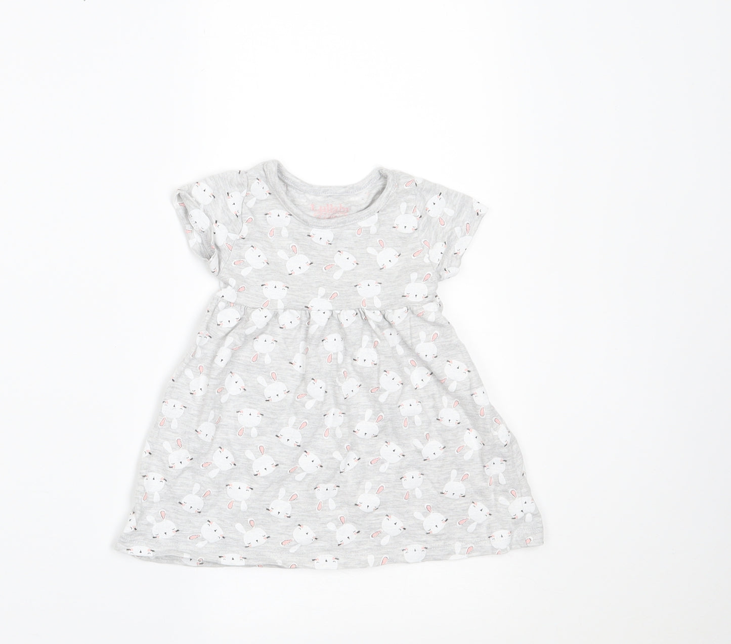 Lullaby Girls Grey Geometric  A-Line  Size 0-3 Months  - rabbitsa