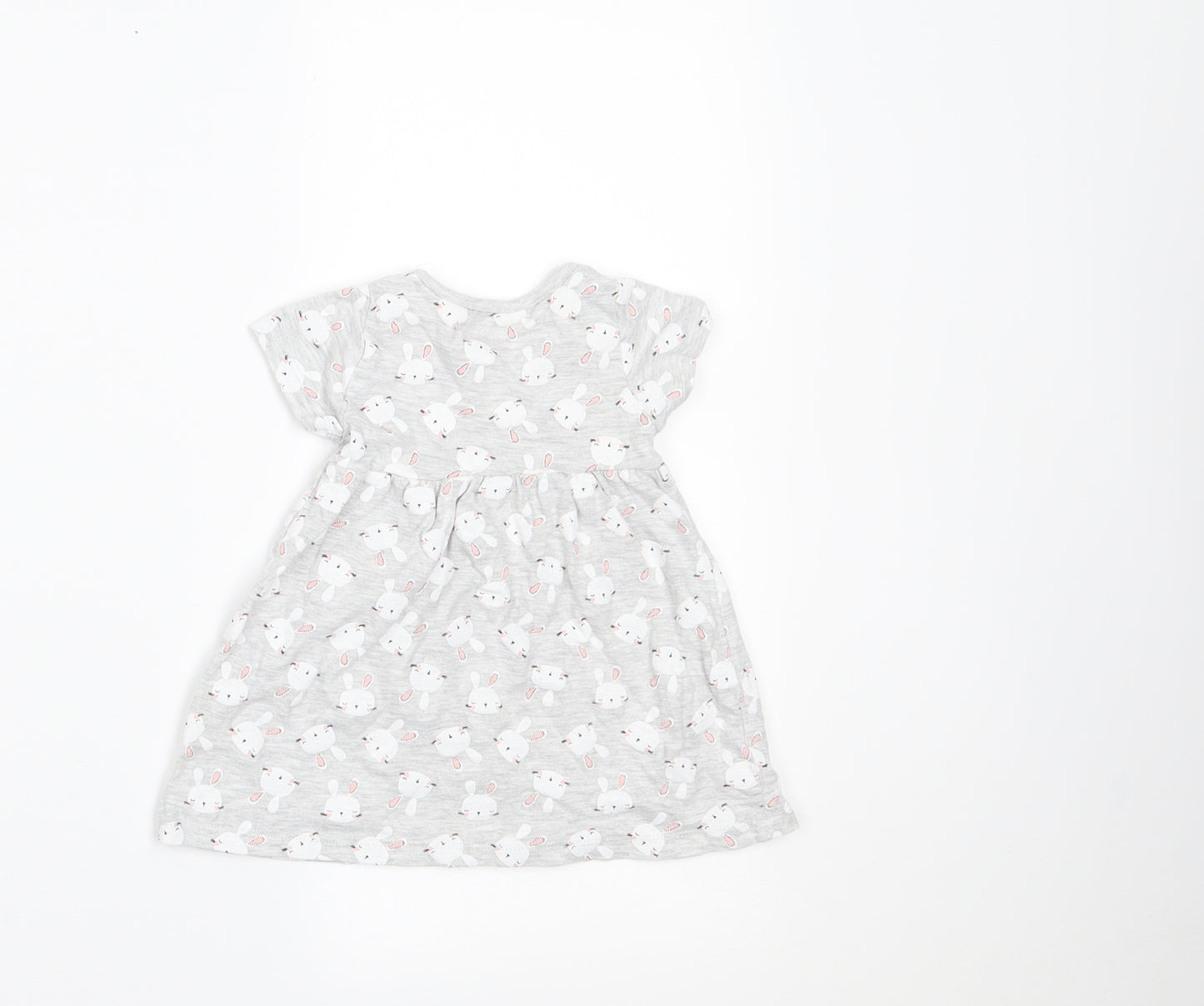 Lullaby Girls Grey Geometric  A-Line  Size 0-3 Months  - rabbitsa