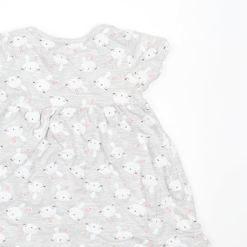 Lullaby Girls Grey Geometric  A-Line  Size 0-3 Months  - rabbitsa