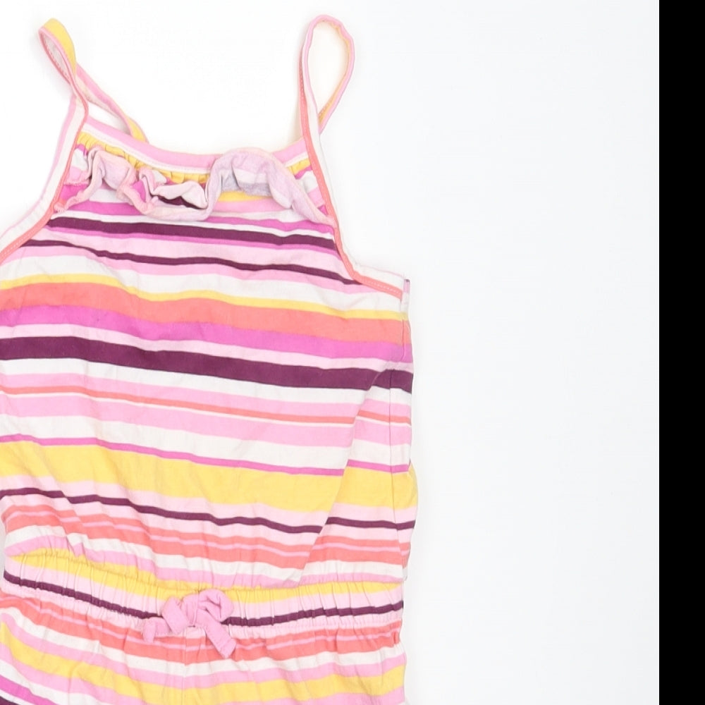 TU Girls Multicoloured Striped  Romper One-Piece Size 18-24 Months  - PLAYSUIT