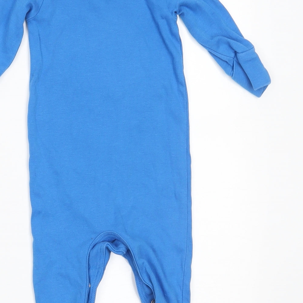 NEXT Boys Blue   Babygrow One-Piece Size 0-3 Months  - BUILT IN MITTENS