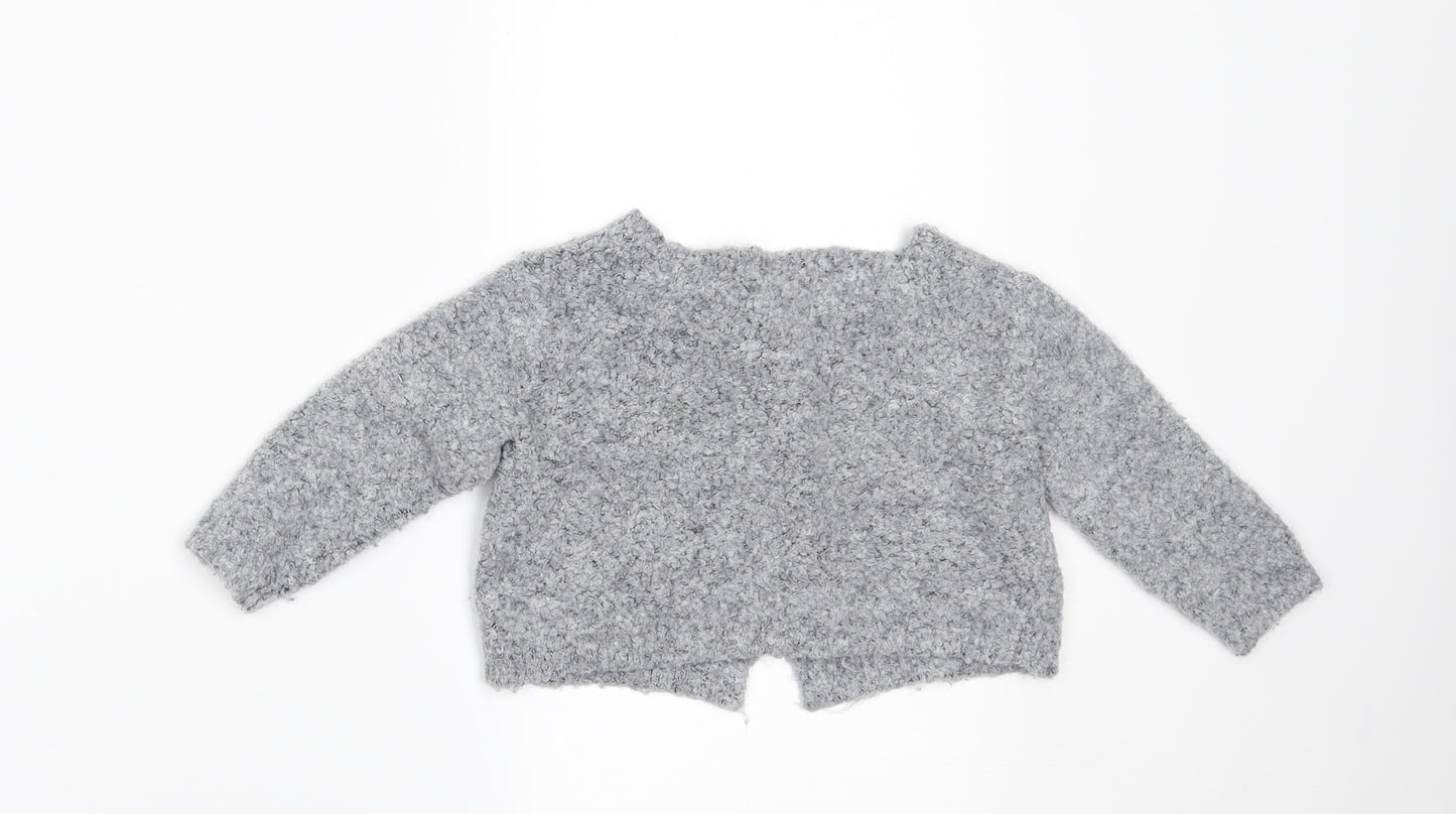 NEXT Girls Grey   Cardigan Jumper Size 9-12 Months