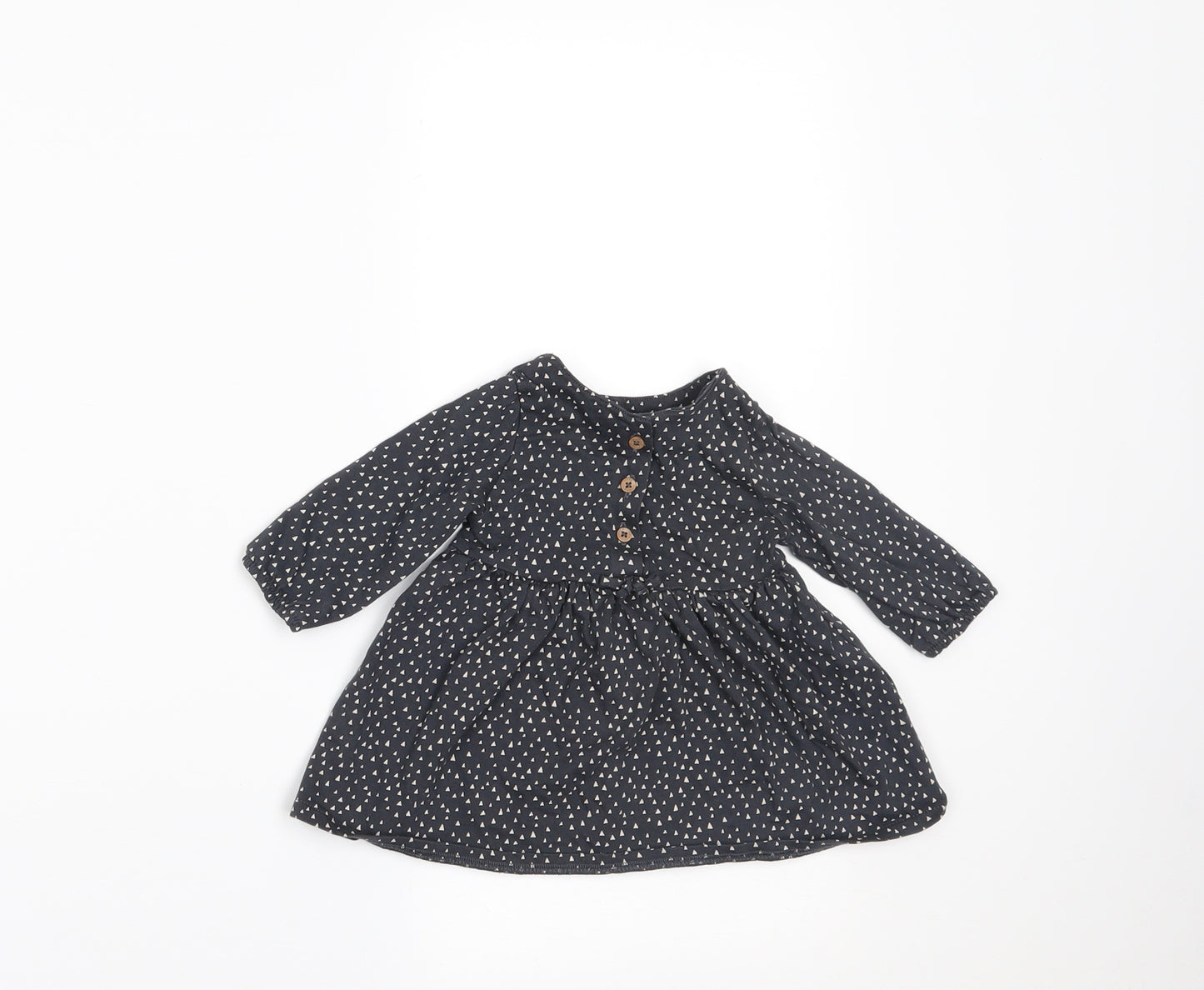 NEXT Girls Grey Geometric  A-Line  Size 0-3 Months