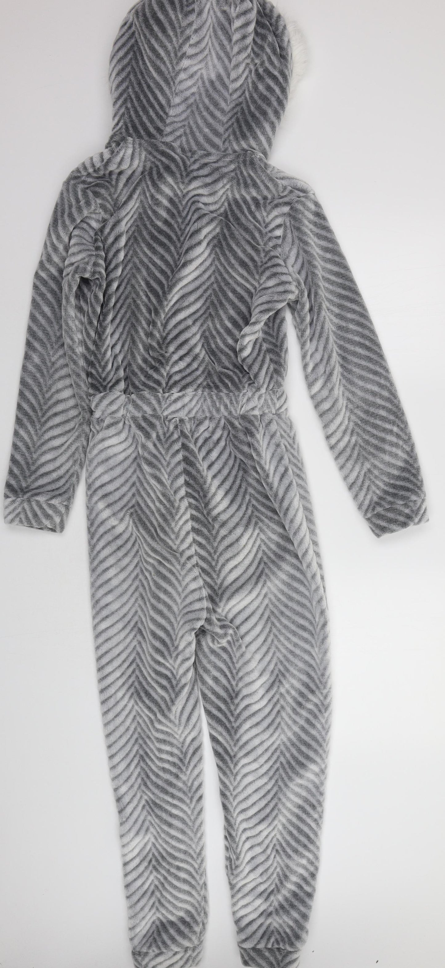River Island Girls Grey Striped   Bodysuit Size 11-12 Years  - Onesie