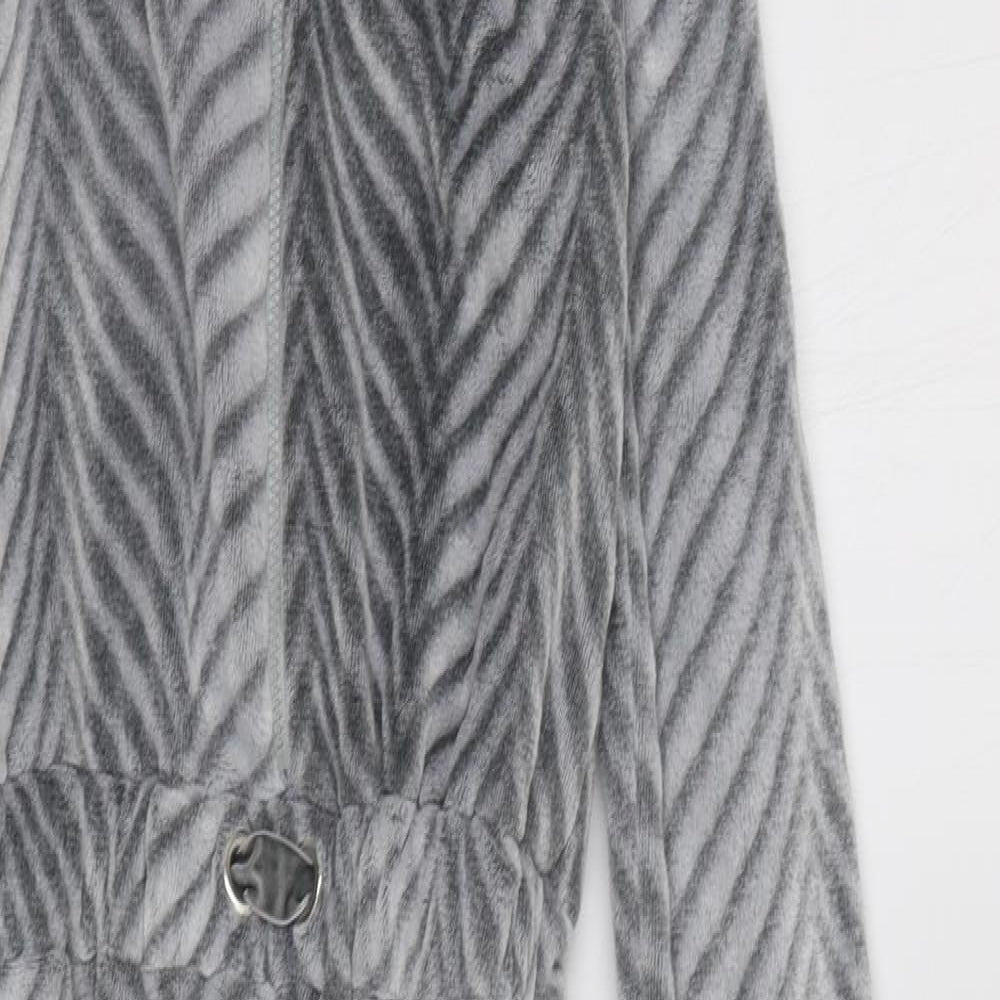 River Island Girls Grey Striped   Bodysuit Size 11-12 Years  - Onesie