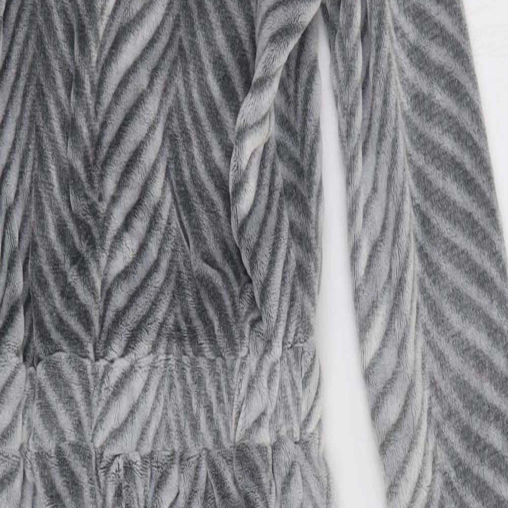 River Island Girls Grey Striped   Bodysuit Size 11-12 Years  - Onesie