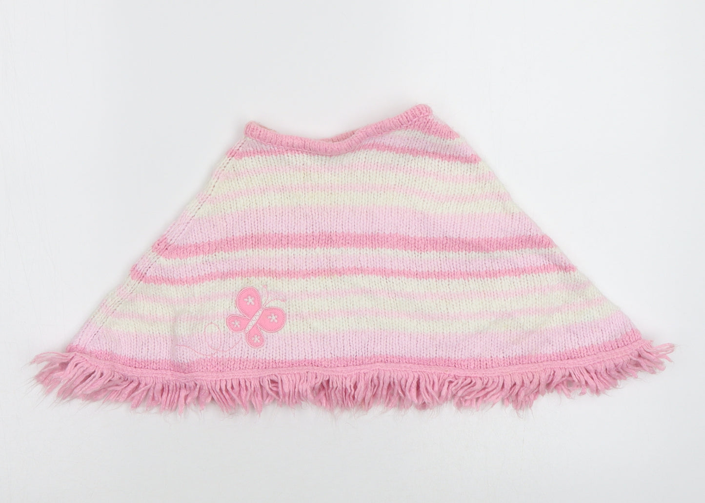 Zip Zap Baby Pink Striped  Cape Jumper Size 6-9 Months