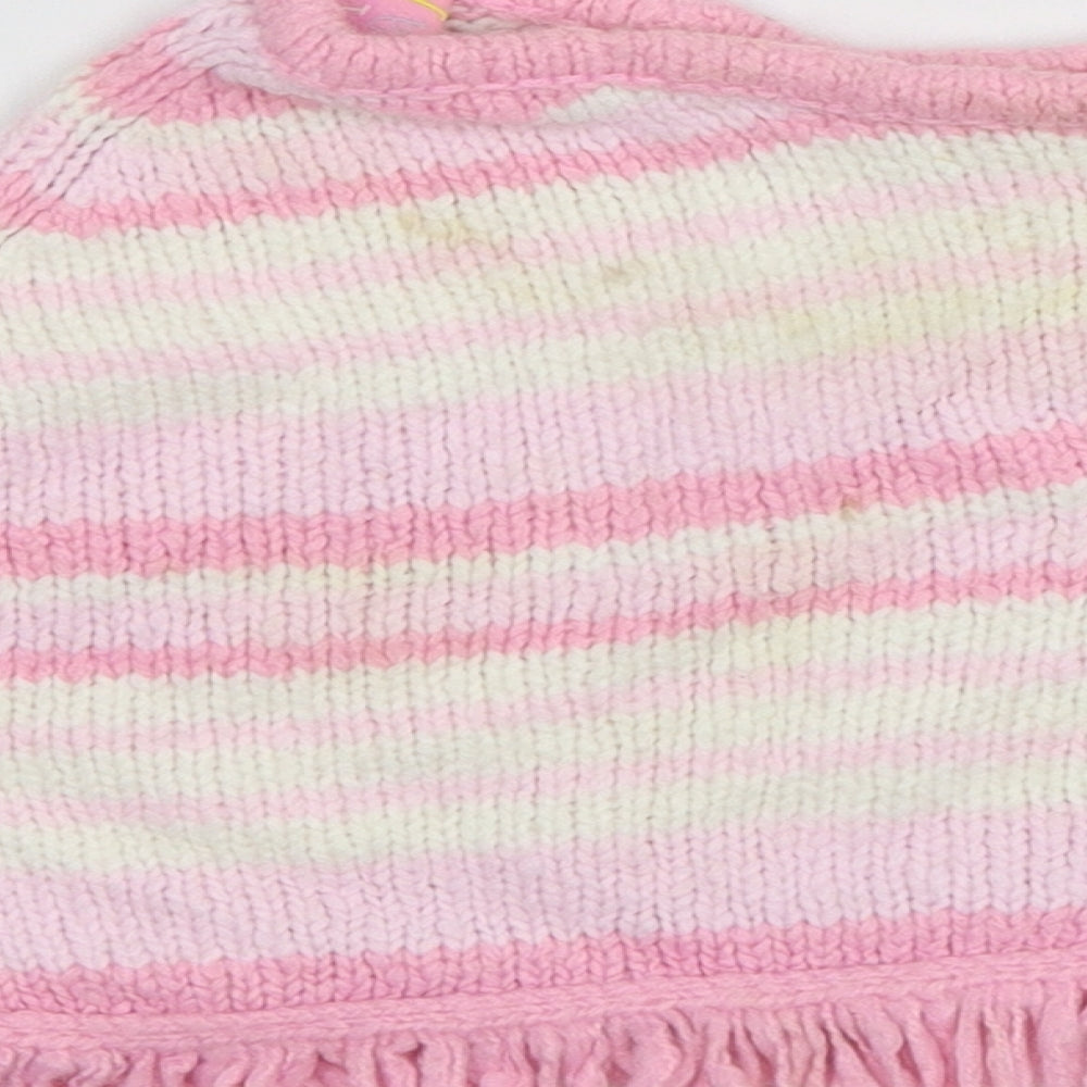 Zip Zap Baby Pink Striped  Cape Jumper Size 6-9 Months