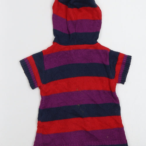 F&F Baby Multicoloured Striped  Cardigan Jumper Size 12-18 Months