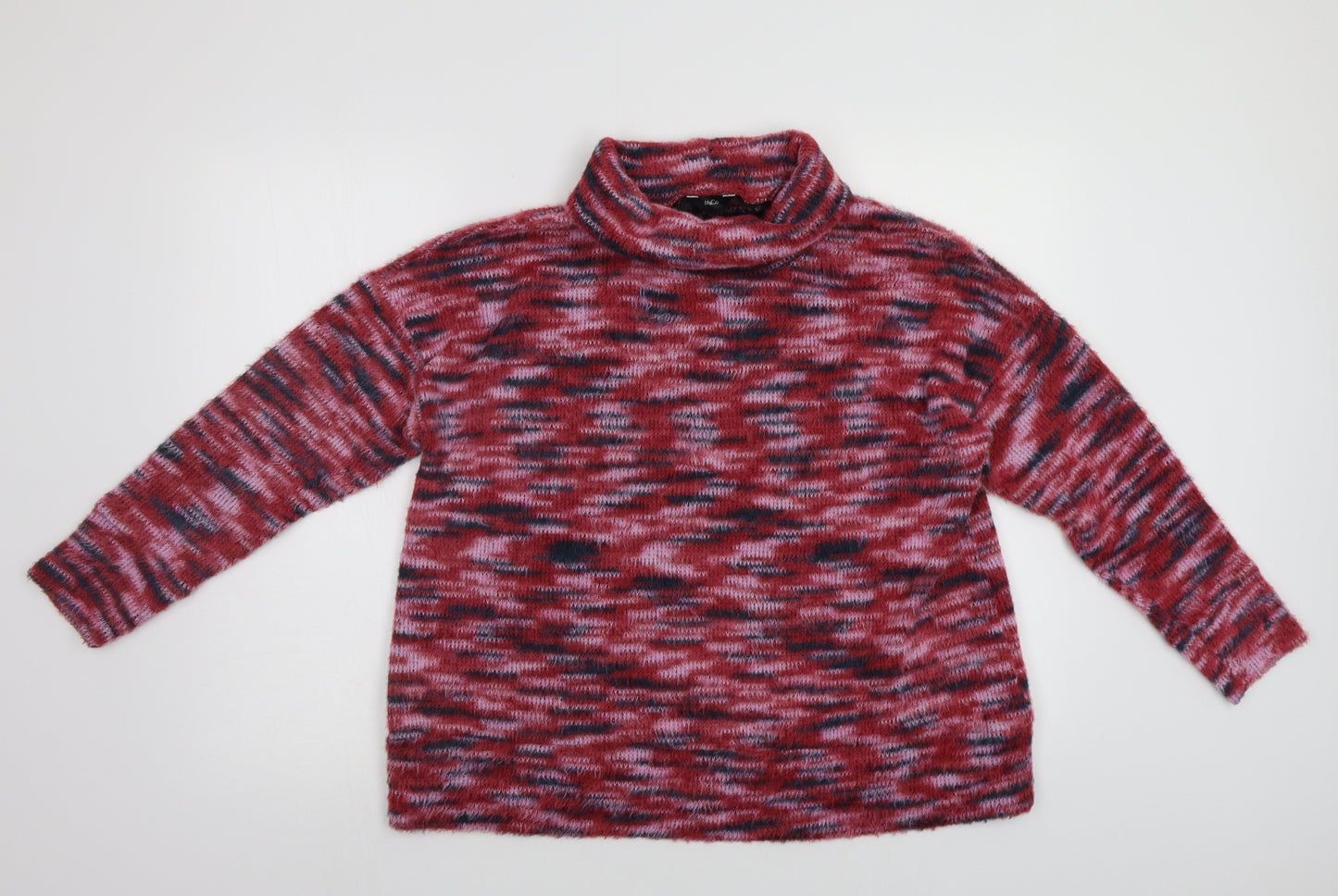 M&Co Womens Red Striped  Pullover Jumper Size 12