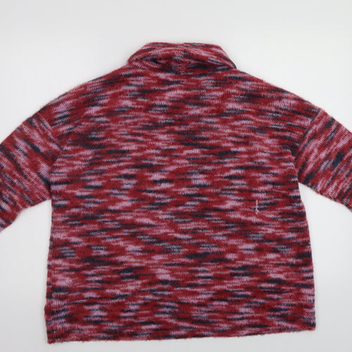 M&Co Womens Red Striped  Pullover Jumper Size 12