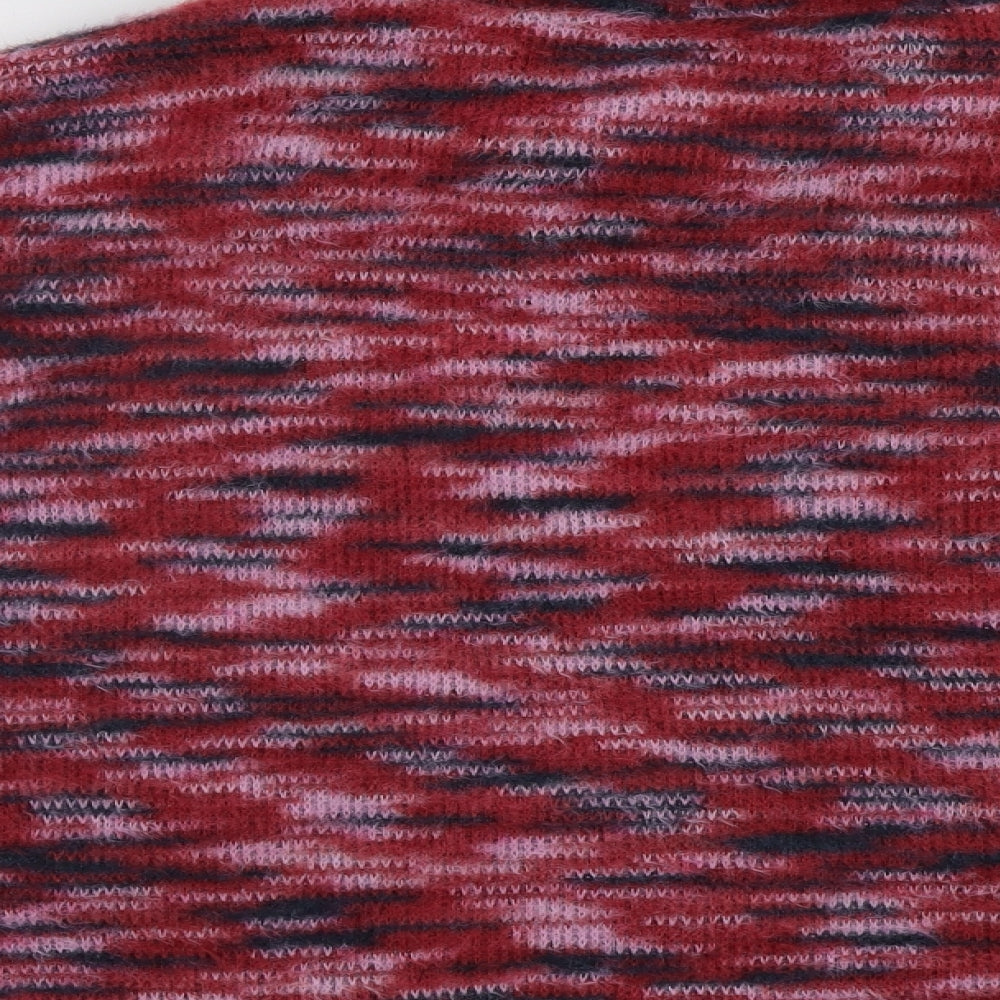 M&Co Womens Red Striped  Pullover Jumper Size 12