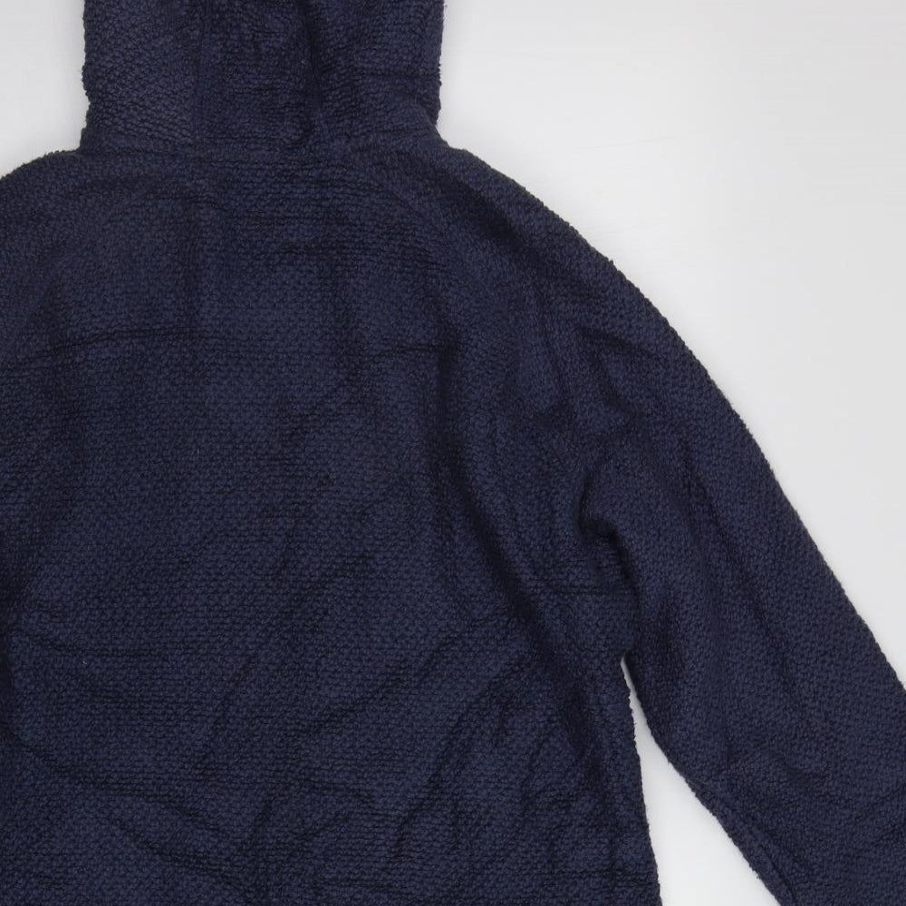 Weird Fish Mens Blue   Full Zip Hoodie Size L