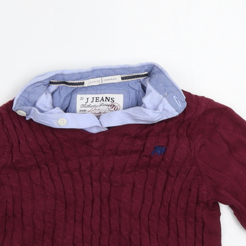 Jasper Conran Boys Purple   Pullover Jumper Size 4-5 Years