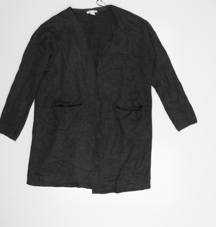 H&M Womens Grey   Cardigan Jumper Size S