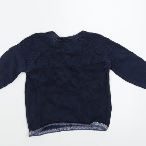 Nutmeg Baby Blue Striped  Pullover Jumper Size 18-24 Months  - Car