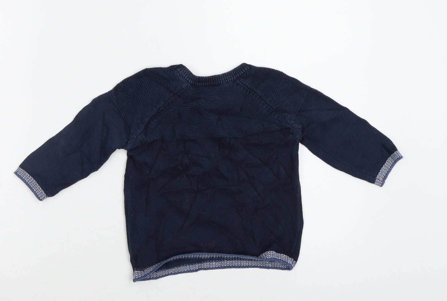 Nutmeg Baby Blue Striped  Pullover Jumper Size 18-24 Months  - Car