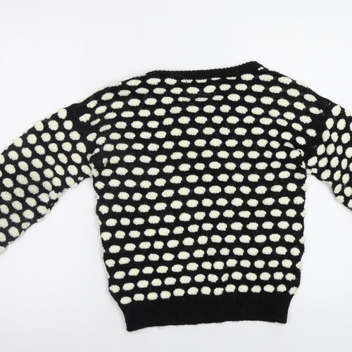 Primark Womens Black Polka Dot  Pullover Jumper Size 8