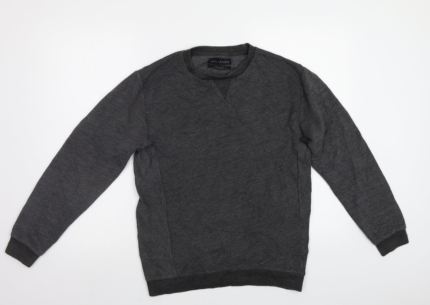 Zara Mens Grey   Pullover Sweatshirt Size M