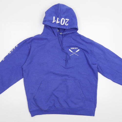 Just Hoods Mens Blue   Pullover Hoodie Size M