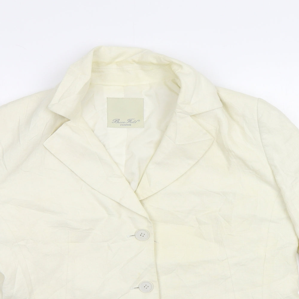 Bruce Field Womens Ivory   Jacket Blazer Size M