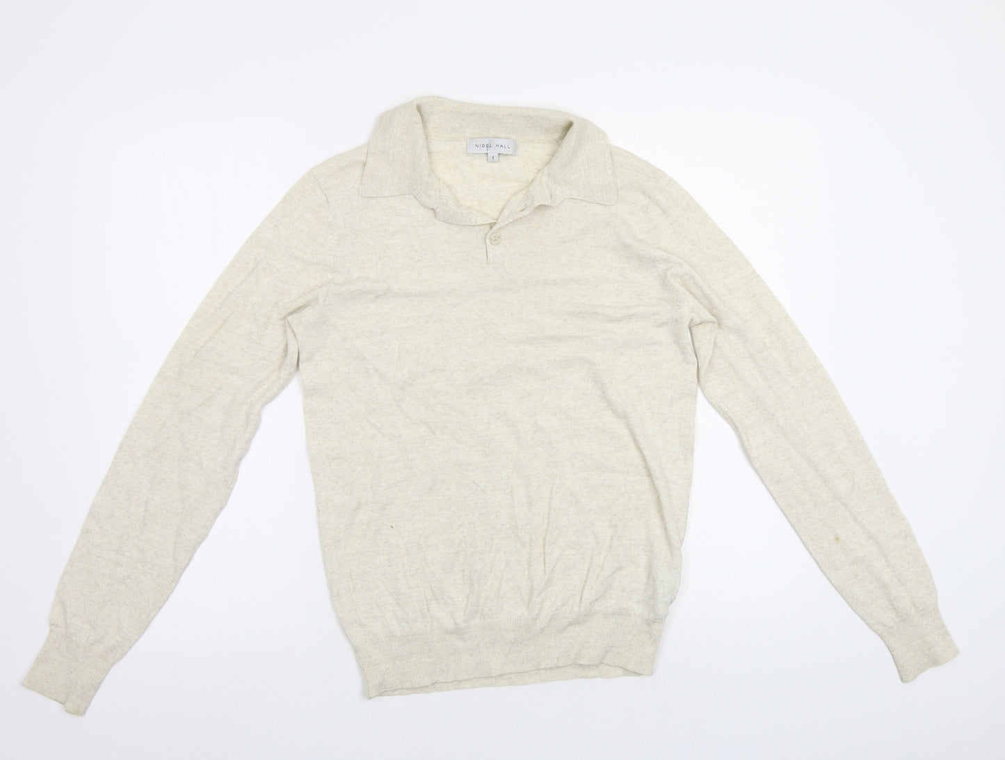 Nigel Hall Mens Beige   Pullover Jumper Size S