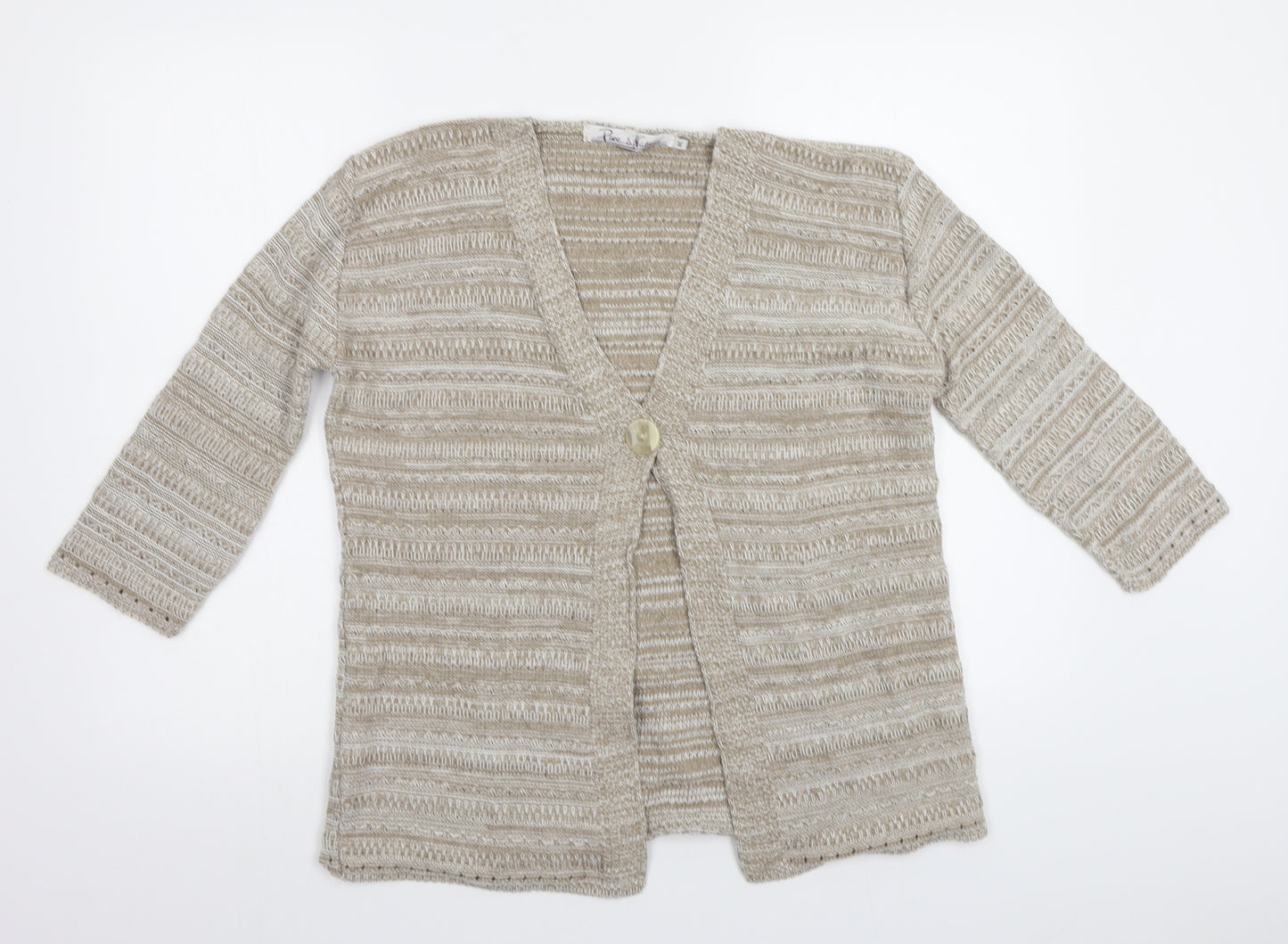 Ppure & Natural Womens Beige   Cardigan Jumper Size L