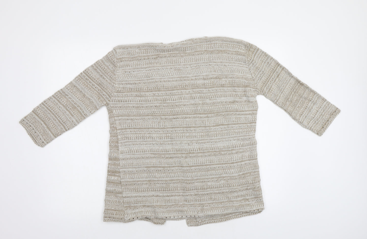 Ppure & Natural Womens Beige   Cardigan Jumper Size L