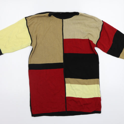 M&S Womens Red Striped  Pullover Jumper Size 8