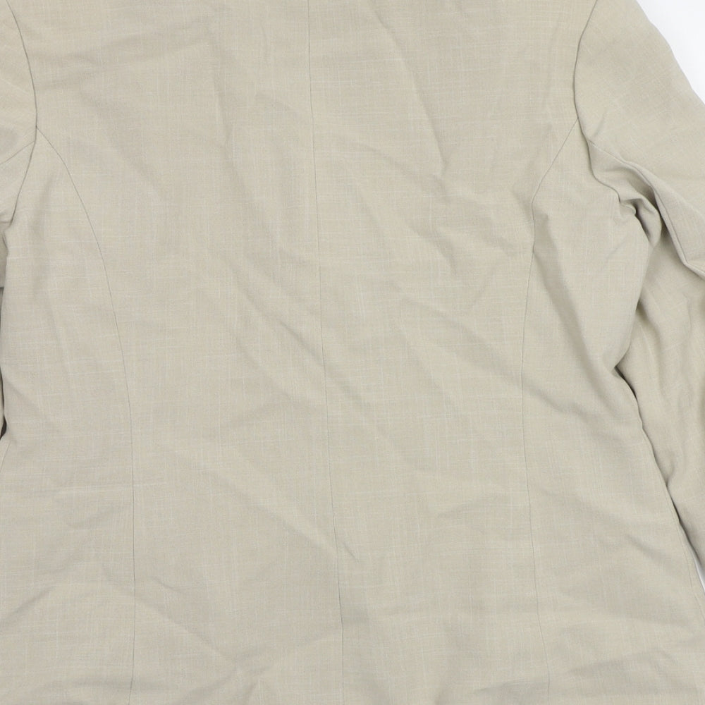 Preworn Womens Beige   Jacket Blazer Size 12