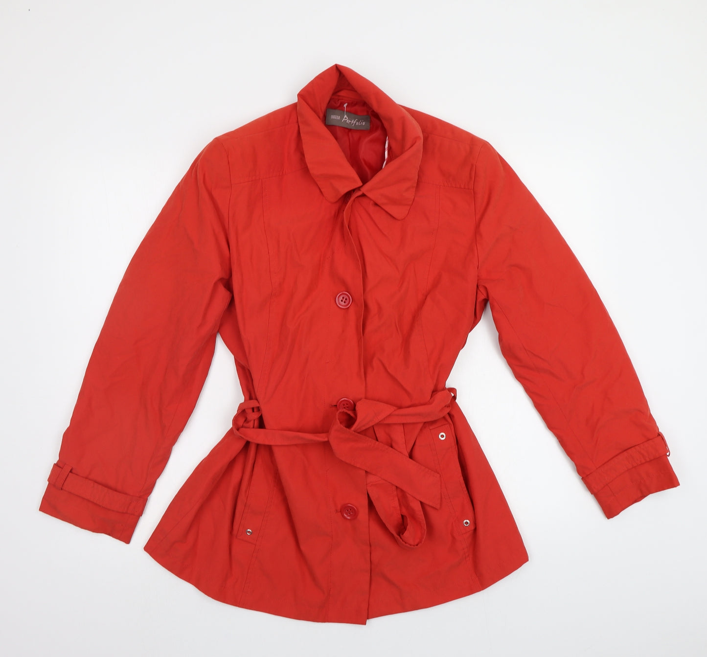 M&S Womens Red   Trench Coat Coat Size 14