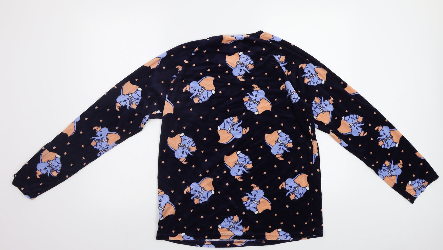 Primark Womens Blue Geometric  Top Pyjama Top Size S  - Dumbo