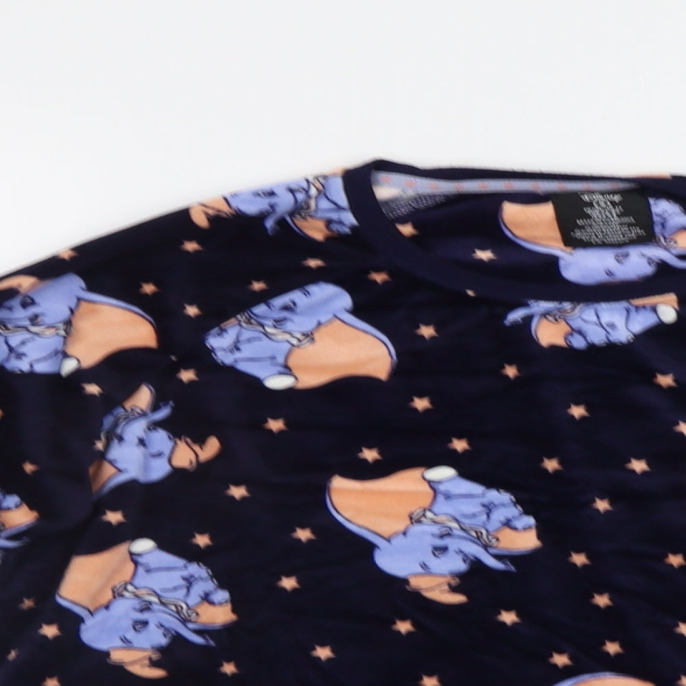 Primark Womens Blue Geometric  Top Pyjama Top Size S  - Dumbo