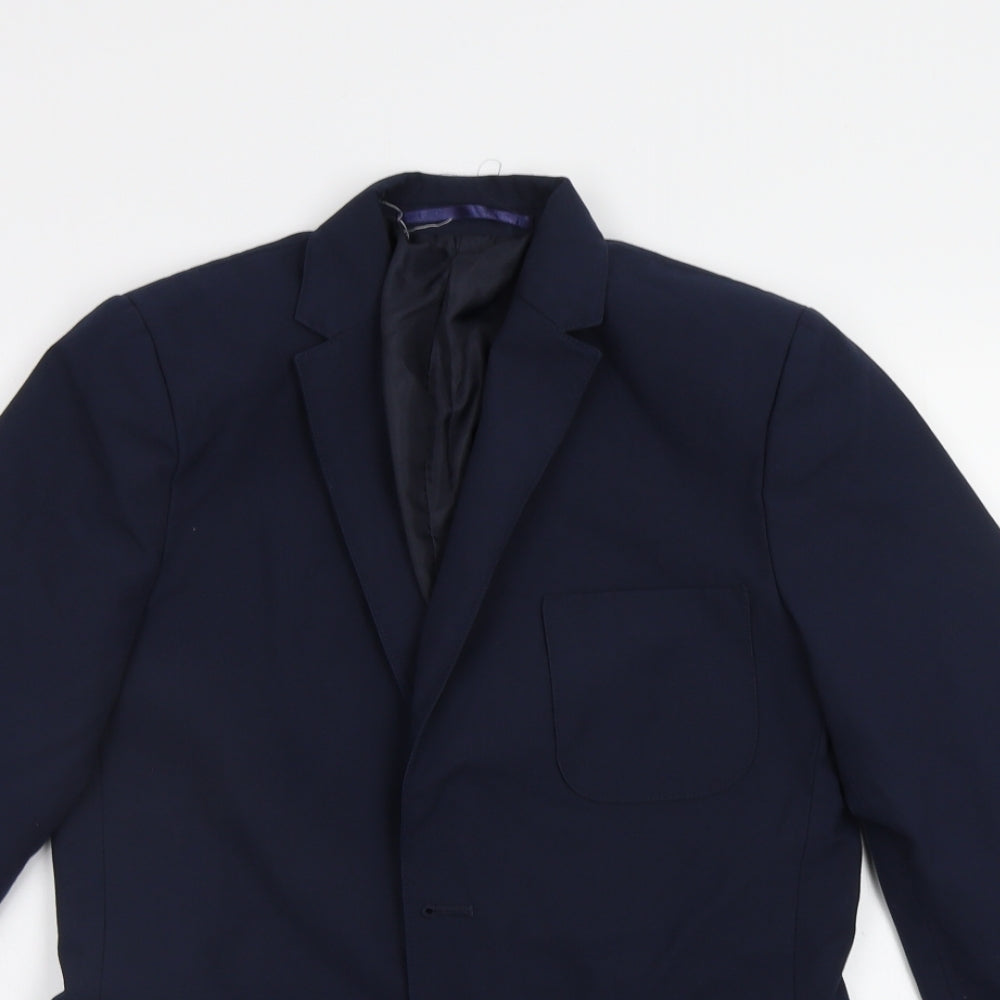 M&S Boys Blue   Jacket Blazer Size 13-14 Years  - School