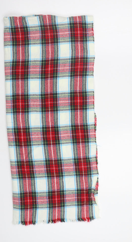 Front view of Preworn women’s multicoloured check shawl/wrap