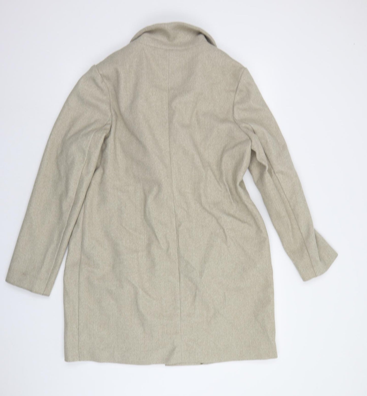 M&S Womens Beige   Pea Coat Coat Size 14