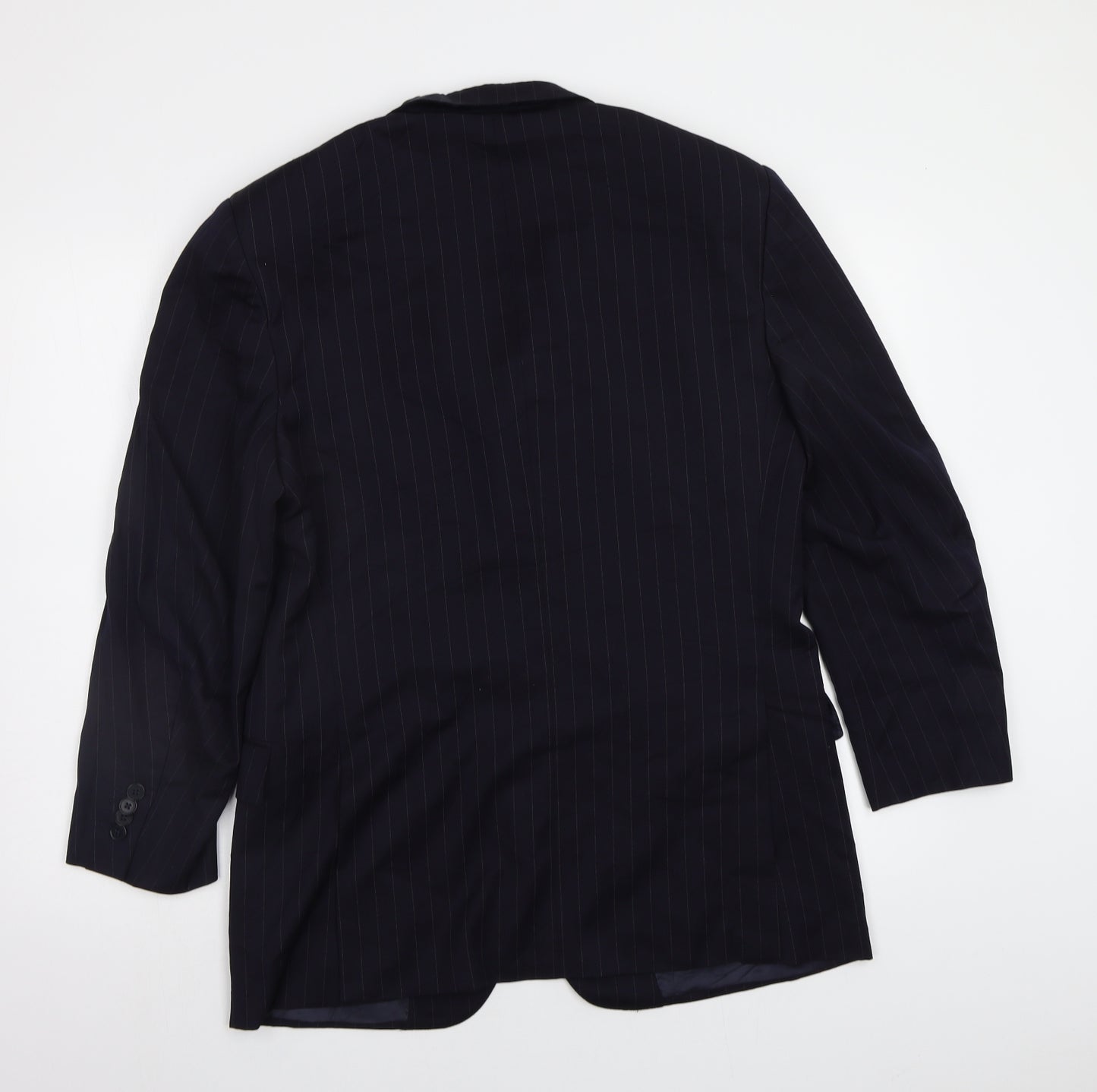 Preworn Mens Blue Striped  Jacket Blazer Size 40