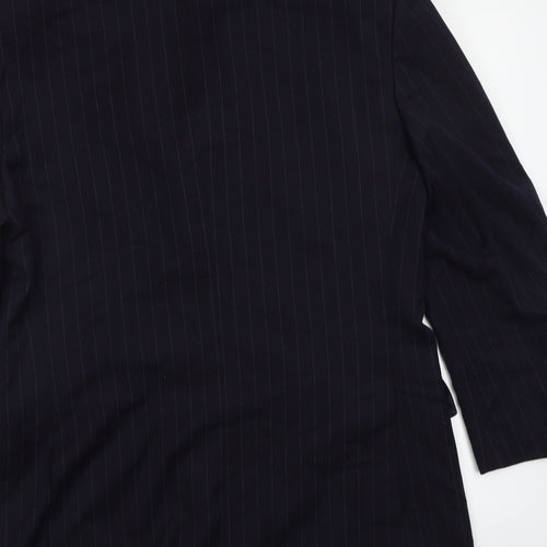 Preworn Mens Blue Striped  Jacket Blazer Size 40