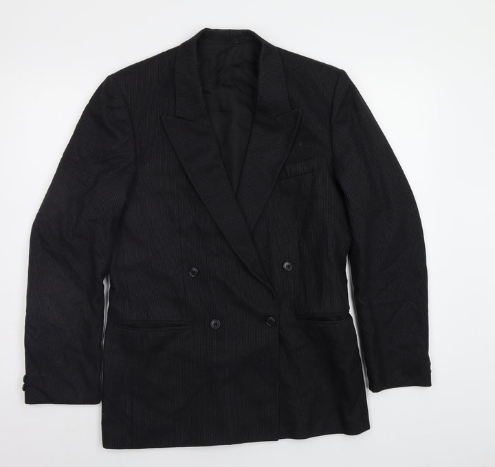 Burton Mens Black Striped  Jacket Blazer Size 38