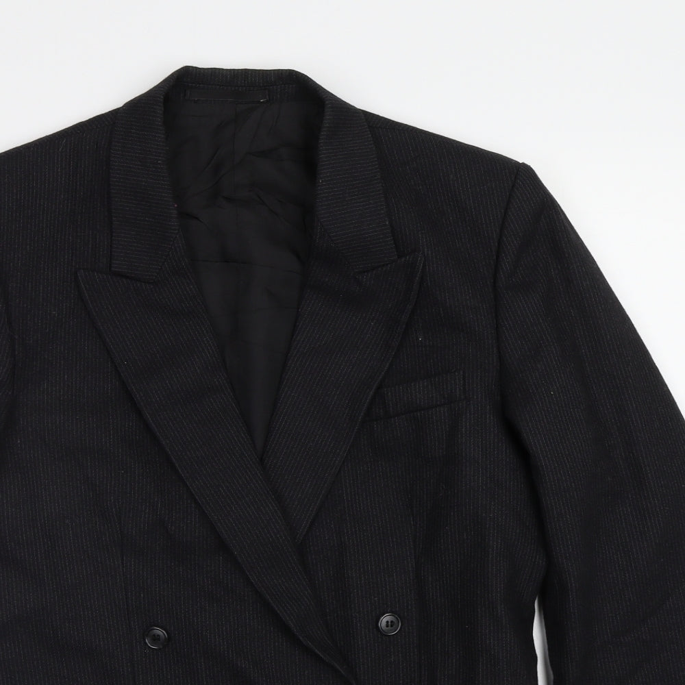 Burton Mens Black Striped  Jacket Blazer Size 38
