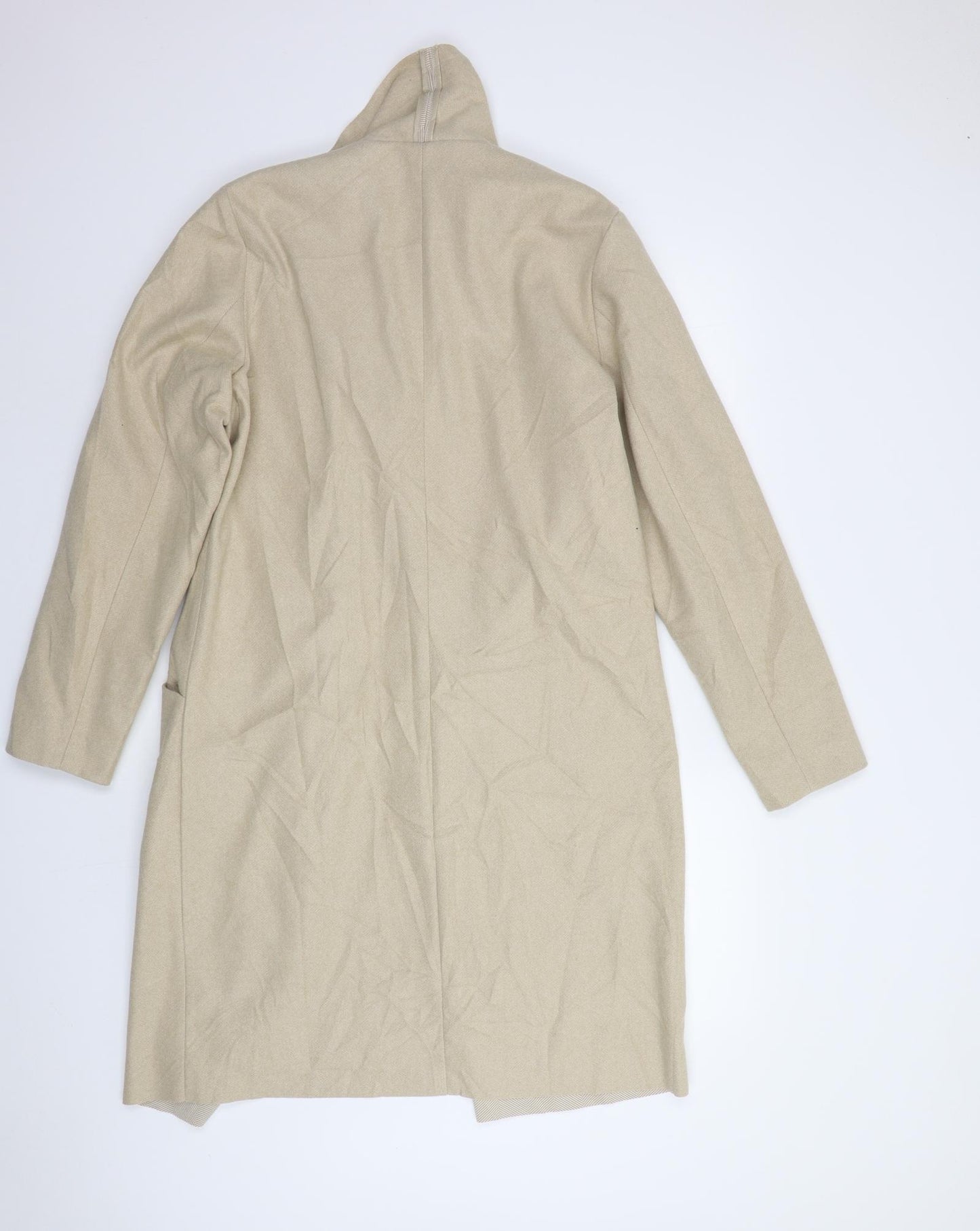Primark Womens Beige   Overcoat Blazer Size 14
