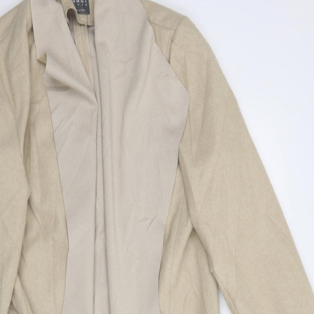 Primark Womens Beige   Overcoat Blazer Size 14