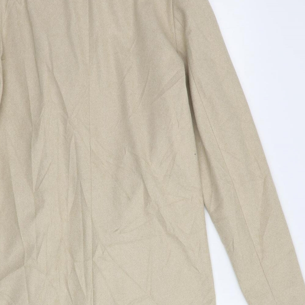 Primark Womens Beige   Overcoat Blazer Size 14