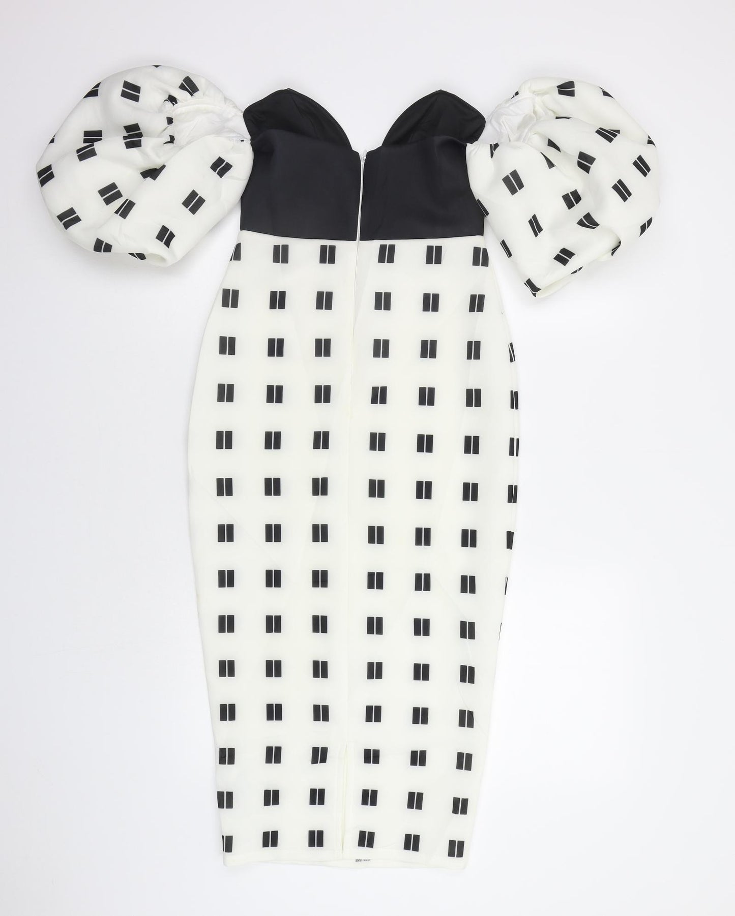 ASOS Womens White Geometric  Bodycon  Size 8