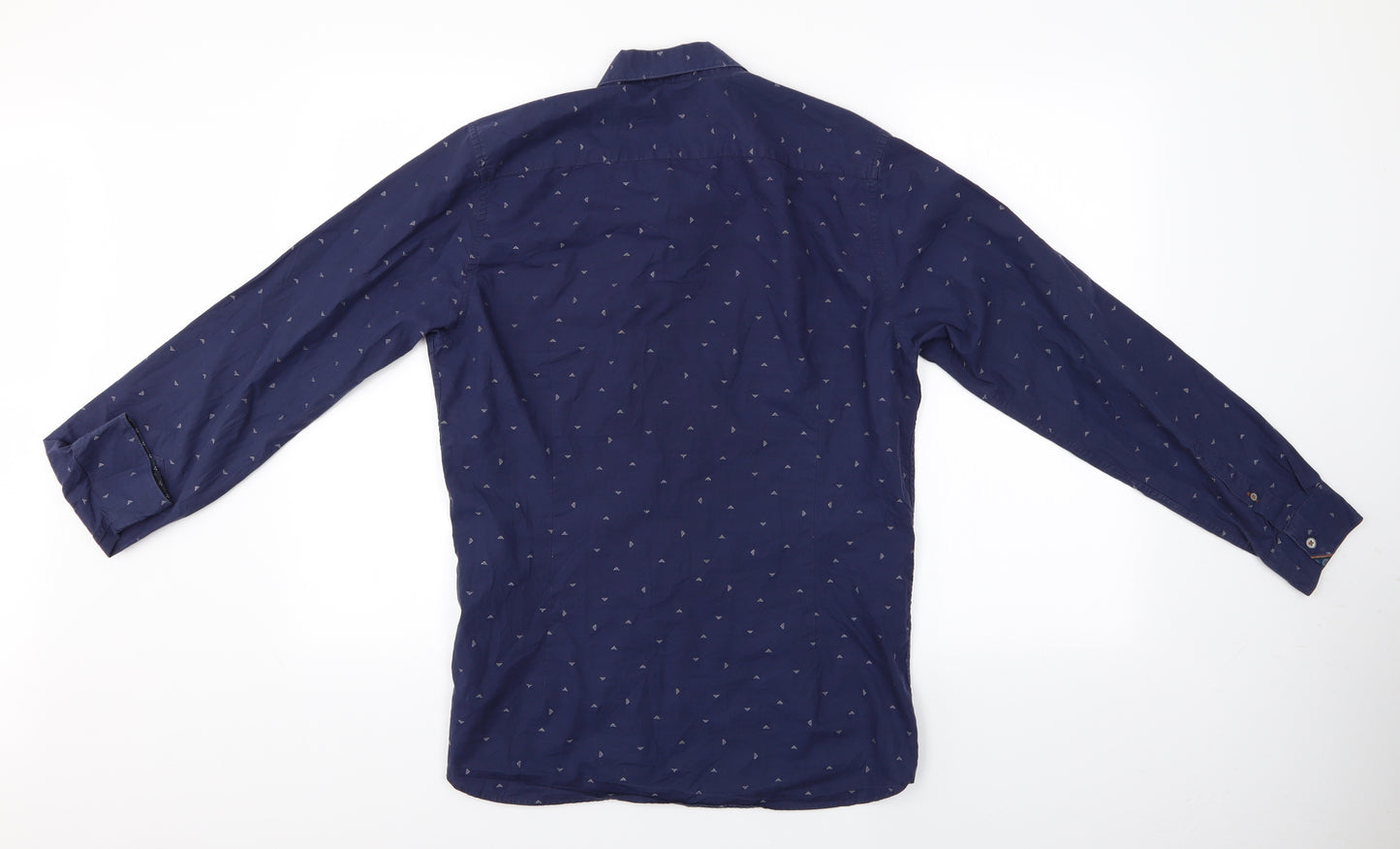 Ted Baker Mens Blue Geometric   Button-Up   - Ted Baker Shirt